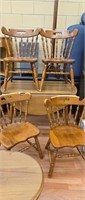 Drop leaf dining table with 4 chairs