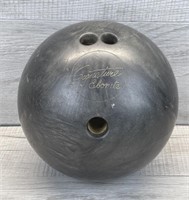 VINTAGE EBONITE SIGNATURE BOWLING BALL 16LB DRILLD