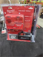 Milwaukee M18 8 ah battery and charger