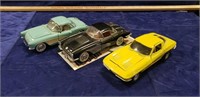 (3) Diecast Collector Toy Corvette Cars