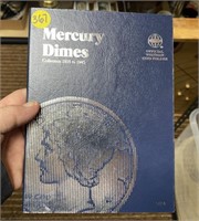 MERCURY DIME BOOK W/ DIMES