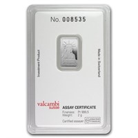 2 gram Platinum Bar _ Credit Suisse Liberty (In As