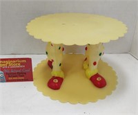 Plastic clown cake pedestal