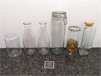 Lot of Assorted Glass Containers/Jars