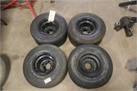 3- NEW 1- LIGHTLY USED 18X 8.50- 8 NHS RHOX TIRES