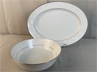 Noritake Ranier Platter And Veggie Bowl
