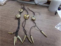 4-Elk horn Bolo ties