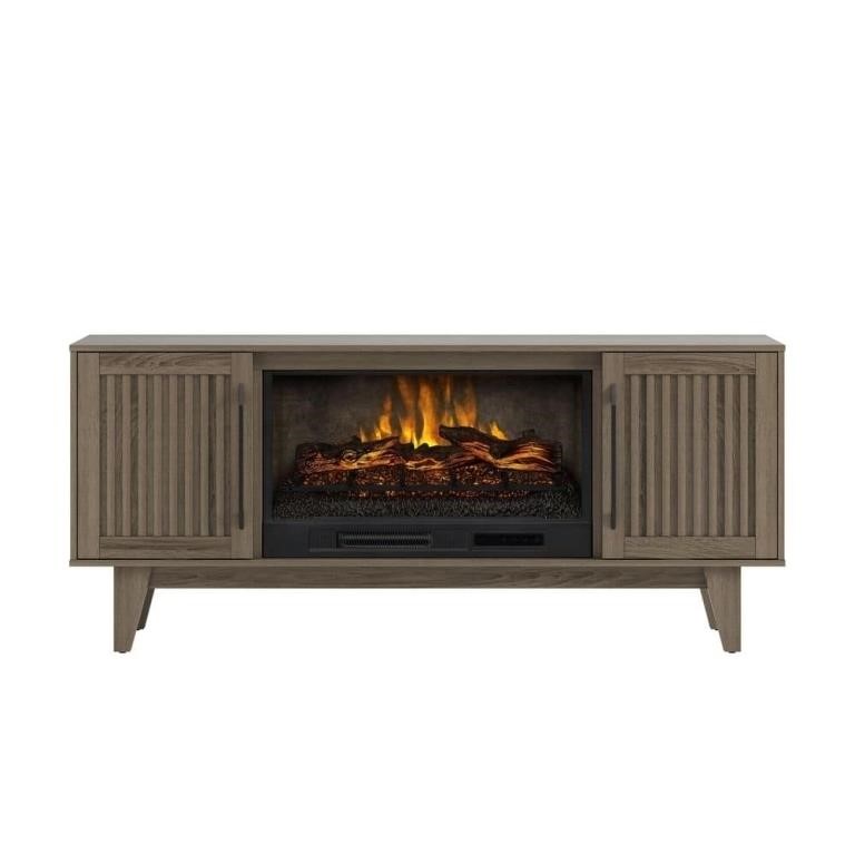 65 in. Console Electric Fireplace - Warm Gray