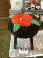 Embroidered stool