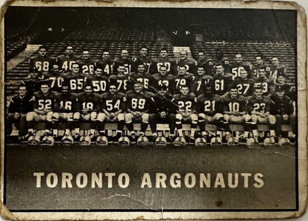 VINTAGE T.C.G. TORONTO ARGONAUTS CARDS