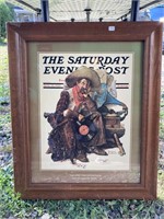 Framed Saturday Evening Post Artwork