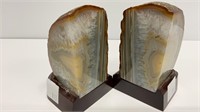 Pair of 5’’ high  Agate bookends