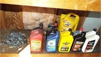 Garage Shelf Contents, Power Steering Fluid, Oil