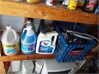Garage Shelf Contents, Oil, De-icer, Gauges, Tirep