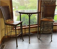 Hammered Finish Bistro Table & 2 Chairs #1