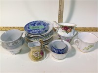 Porcelain cups and saucers