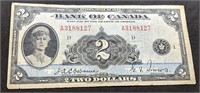1935 Bank of Canada $2 Bank Note - Osborne/Towers