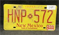 NEW MEXICO LICENSE PLATE