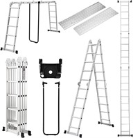 HBTower 18.5FT Aluminum Extension Ladder