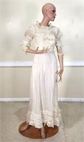 Edwardian Shear Silk & Lace Wedding Dress