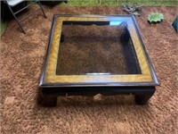 Vintage coffee table w/glass top