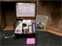 Vintage first aid kit in box