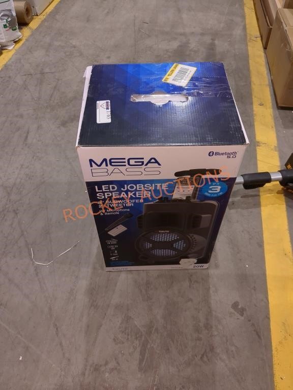 Mega Bass LED Jobsite Speaker Bluetooth