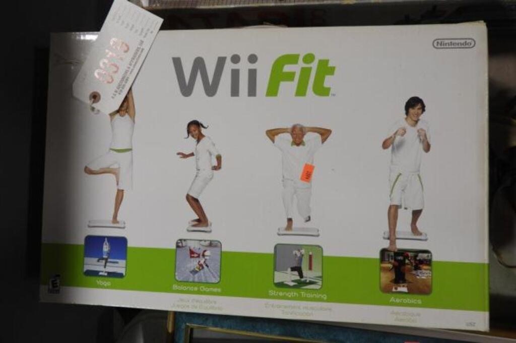 Two Nintendo Wii Fit & Wii Fit Plus stand on