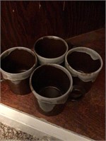 Collectible brown cups, lid and advertising cups