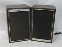 Pair 10"x 15.5" Retro Panasonic Speakers Untested