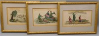 ca 1813 Chinese Colored Etchings Framed