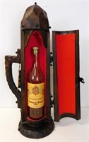 Mid Century Spanish Gothic Wine Bottle Safe Holder