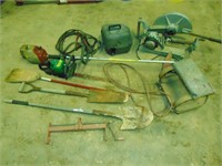 Weedeater / Jumper Cables / Handtool Lot