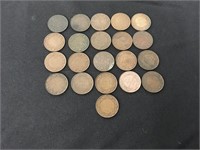 21 Canadian Large Cents
