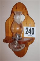 Glass Oil Lamp w/ Wall Hanger
