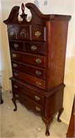 Queen Anne Style 7 Drawer High Boy Dresser