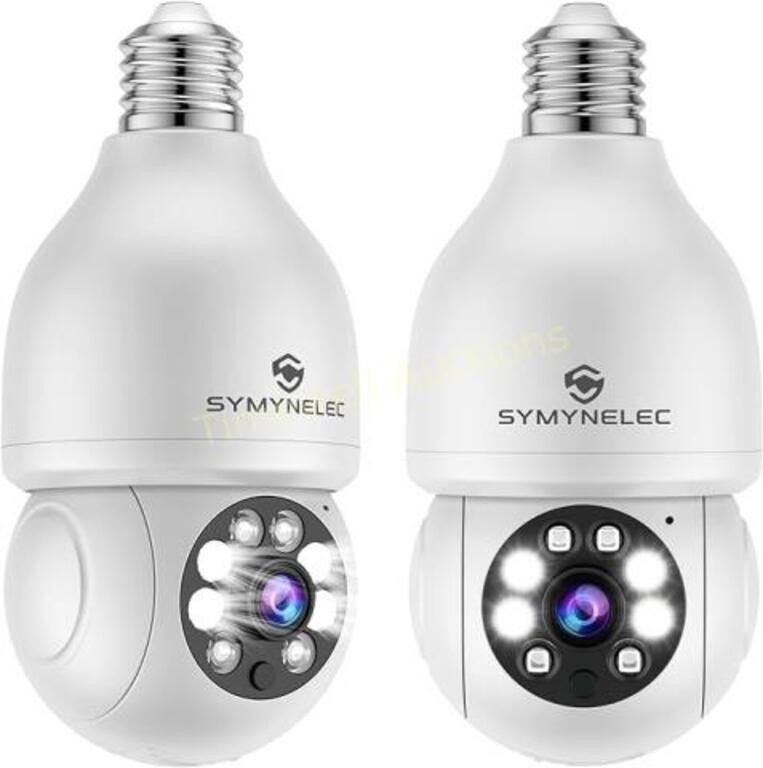 SYMYNELEC 2PCS Light Security Camera Wireless 2.4G