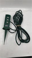 Outdoors Stake Electrical Outlet and Cord Green