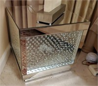 Mirrored and Crystal Night Stand