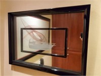 Double Framed Mirror with Boat Etching