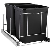 DOUBLE PULL-OUT TRASH CAN W/ ACCSRIES.