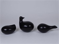 TRIO OF STYLIZED BIRD SCULPTURES