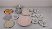 Large assortment of plates of various colours and