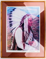Art Sitting Bull Signed Print by Thomas Kachian