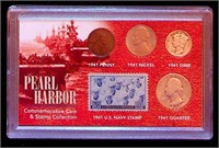 Pearl Harbor Commemorative Coin & Stamp