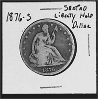 1876-S Seated Liberty Silver Half Dollar