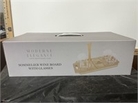 Modern Elegance Wine Board with Glasses