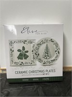 Elise Ceramic Christmas Plates
