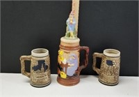 Set of 3 Steins - Tall one is a Hobbyist