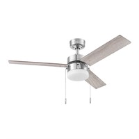 44" Vue Brushed Nickel Ceiling Fan W/Light Kit $80